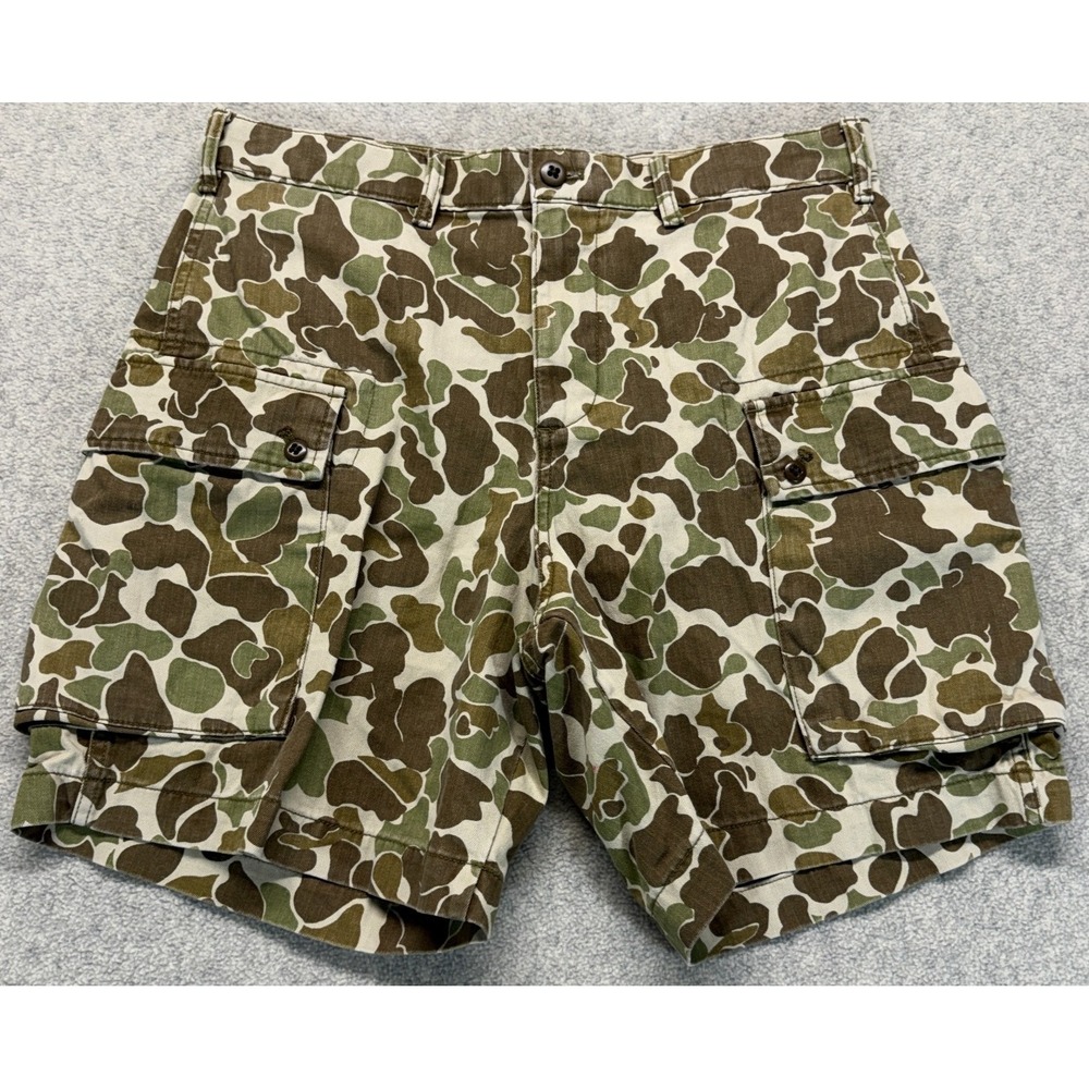 Gap Mens 8" Cargo Shorts Multicolor Camouflage Outdoor‎ Duck Hunter Size 33